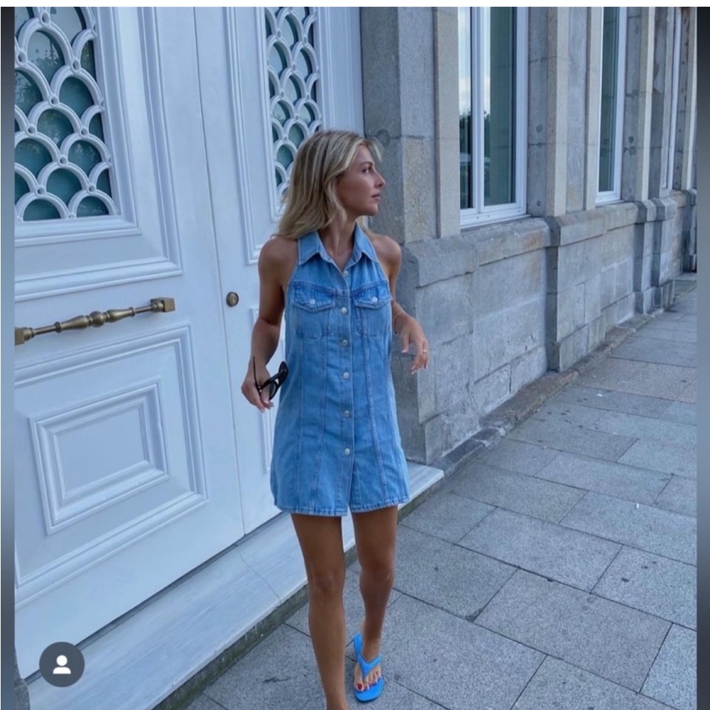 Zara Denim halter dress